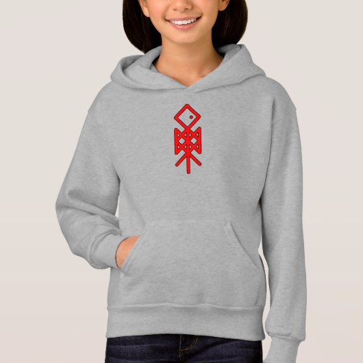 Oog van Odin Viking Bindrune Kind Pullover Hoodie (Voorkant)
