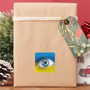 Oog van Oekraïne Vierkante Sticker