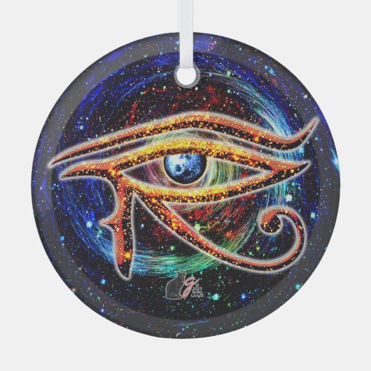 Oog van paarden glas ornament (Voorkant)