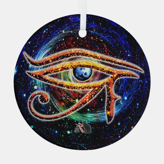 Oog van paarden glas ornament (Achterkant)
