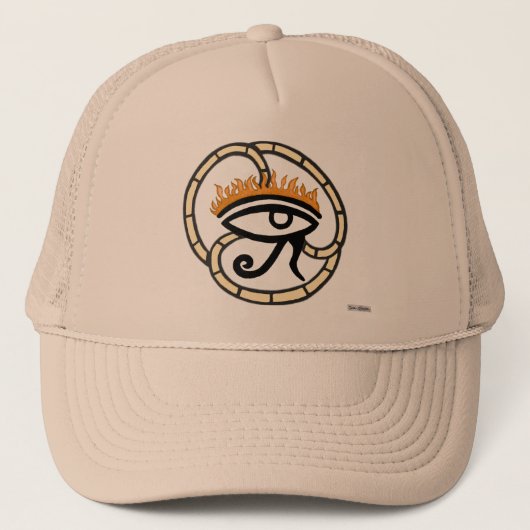 Oog van paarden (goud) trucker pet (Voorkant)