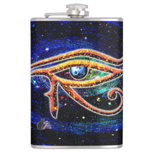 Oog van paarden heupfles