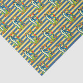 Oog van paarden op goud en lapis lazuli strepen tissuepapier (Detail)