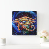 Oog van paarden vierkante klok (Huis)