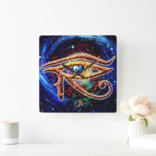 Oog van paarden vierkante klok (Huis)