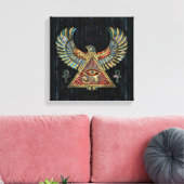 Oog van paarden - Wadjet Gemstone and Gold Canvas Afdruk (Insitu (Woonkamer))