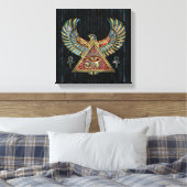 Oog van paarden - Wadjet Gemstone and Gold Canvas Afdruk (Insitu (Slaapkamer))