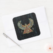 Oog van paarden - Wadjet Gemstone and Gold Vierkante Sticker (Envelop)