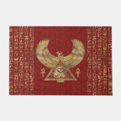 Oog van paarden - Wadjet Gold op rood leder Deurmat (Voorkant)