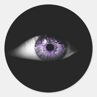 Oog van Paars Cute Cool Eyeball Design Ronde Sticker