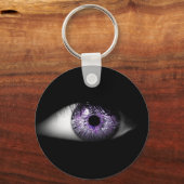 Oog van Paars Cute Cool Eyeball Design Sleutelhanger (Voorkant)