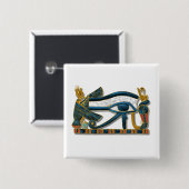 Oog van Pectoraal Horus Vierkante Button 5,1 Cm (Voorkant /achterkant)