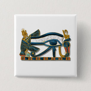 Oog van Pectoraal Horus Vierkante Button 5,1 Cm