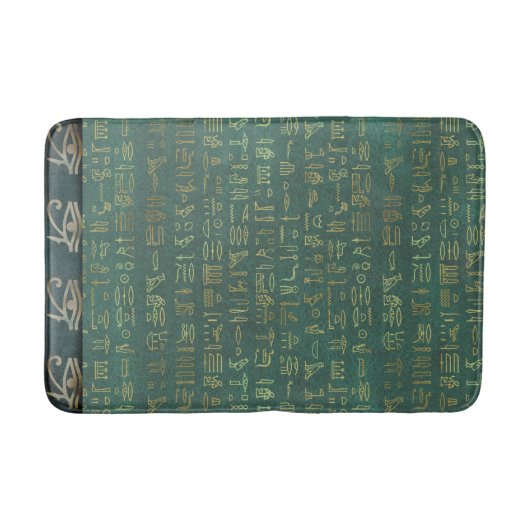 Oog van Ra Egyptian Hieroglyphs Chic Badmat (Voorkant)