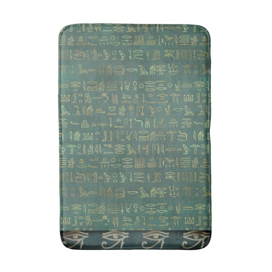 Oog van Ra Egyptian Hieroglyphs Chic Badmat (Voorkant Verticaal)