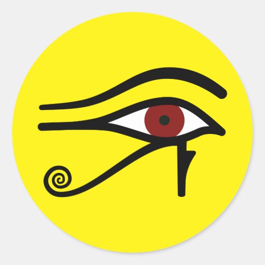 Oog van Ra - Egyptische God Ronde Sticker (Voorkant)