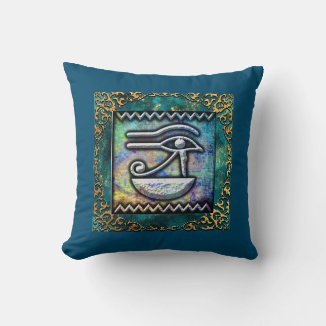 Oog van Ra Egyptische Oude Kunst Kussen (Voorkant)