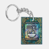 Oog van Ra Egyptische Oude Kunst Sleutelhanger (Voorkant Links)