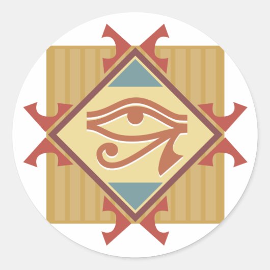 Oog van Ra Ronde Sticker (Voorkant)