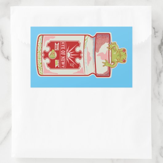 Oog van salamander Macbeth Rechthoekige Sticker (Tas)