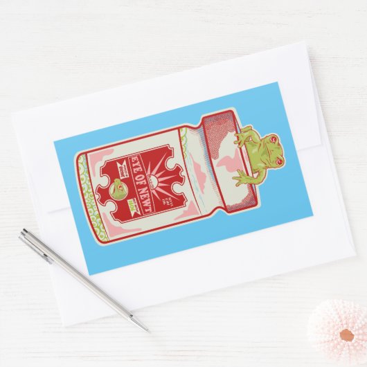 Oog van salamander Macbeth Rechthoekige Sticker (Envelop)