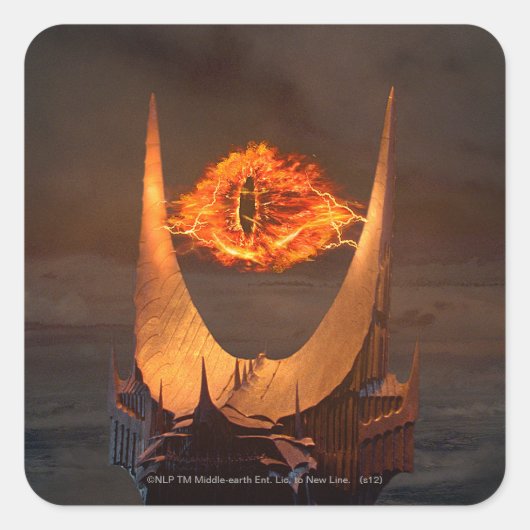 Oog van Sauron-toren Vierkante Sticker (Voorkant)