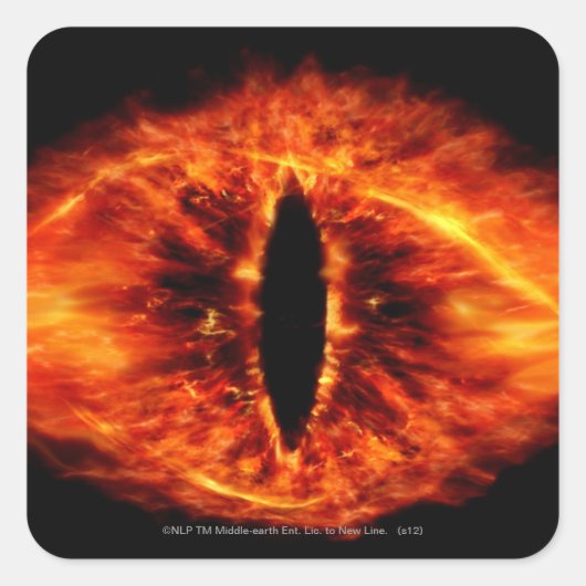 Oog van Sauron Vierkante Sticker (Voorkant)