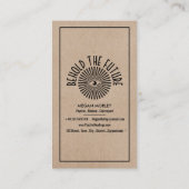 Oog van voorzienigheid, psychische leesloyaliteit visitekaartje (Achterkant)