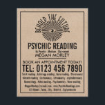Oog van Voorzienigheid, Psychische Lezing Adverter Flyer<br><div class="desc">Eye of Providence,  Psychic Reading Adverteren Flyers van The Visitekaartje Store.</div>