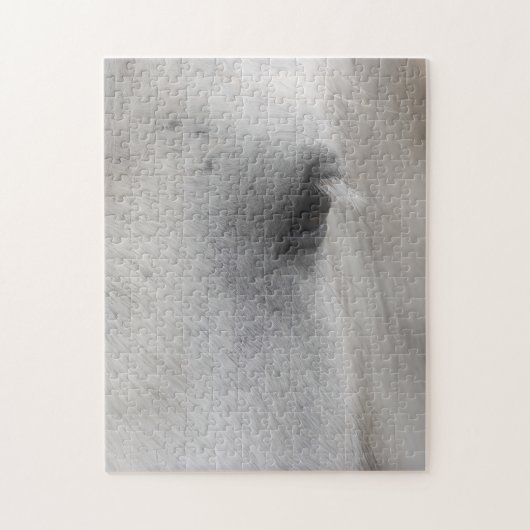 Oog van wit paard dier legpuzzel (Verticaal)