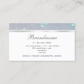 Oog Vangbare Witte Baby Blauwe Lichte Parel Glitte Visitekaartje (Achterkant)