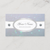 Oog Vangbare Witte Baby Blauwe Lichte Parel Glitte Visitekaartje (Voorkant)