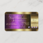 Oog vangstgoud met Paarse marmer en diamant Visitekaartje (Achterkant)