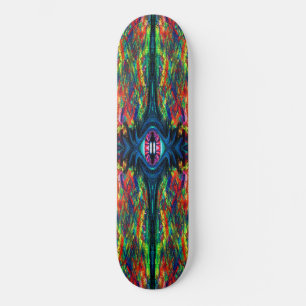 Oog Verdraaid en Trippy Schilderij Skateboard
