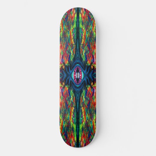 Oog Verdraaid en Trippy Schilderij Skateboard (Voorkant)