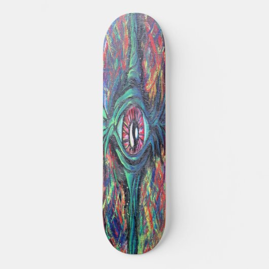 Oog Verdraaid en Trippy Schilderij Skateboard (Voorkant)