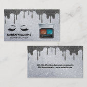 Oog Wimper Glitter | Make-up Kit | Glitter Drip Visitekaartje (Voorkant / Achterkant)