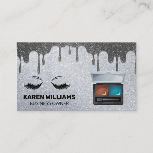 Oog Wimper Glitter | Make-up Kit | Glitter Drip Visitekaartje (Voorkant)
