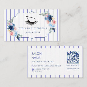Oog wimper Schoonheidssalon blauw Bloem Visitekaartje