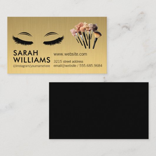 Oog Wimpers Tech | Make-upkwasten Visitekaartje (Voorkant / Achterkant)