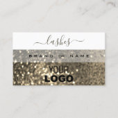 Oog witte gouden mousserende glitter toevoegen Log Visitekaartje (Voorkant)