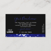 Oog zwarte blauwe mousserende glitter toevoegen Lo Visitekaartje (Achterkant)