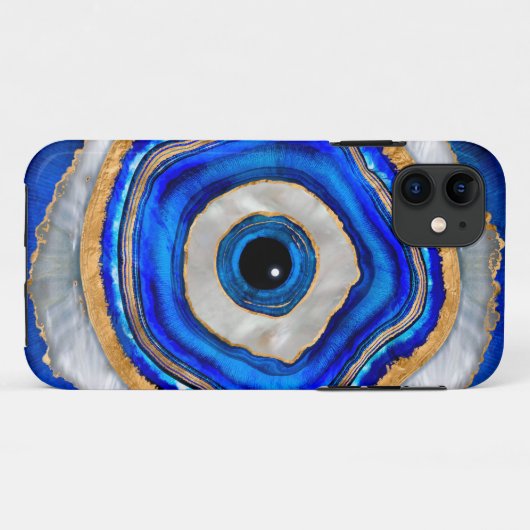 Oogaandoeningen en gouden Waterverf Case-Mate iPhone Case (Achterkant (horizontaal))