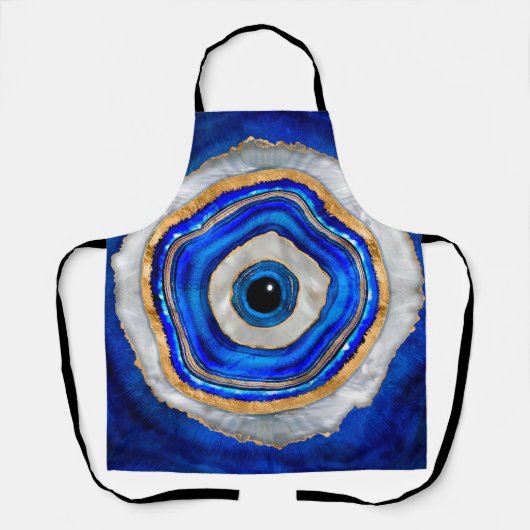 Oogaandoeningen en gouden Waterverf Schort (Voorkant)