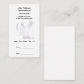 Oogarts Afspraak Herinnering visitekaartjes Afsprakenkaartje (Voorkant / Achterkant)