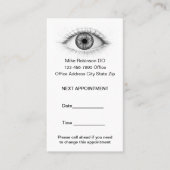 Oogarts Afspraakkaarten Oogarts Afsprakenkaartje (Voorkant)