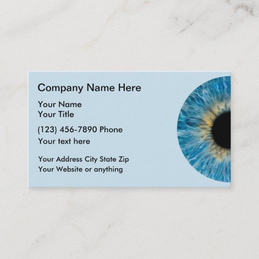 Oogarts Kantoor Visitekaartje (Voorkant)