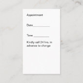 Oogarts Medische afspraak Budget visitekaartje (Achterkant)