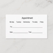 Oogarts Oftalmoloog Benoeming Business Act Visitekaartje (Achterkant)