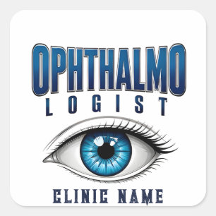 Oogarts Oog Medisch Design Vierkante Sticker